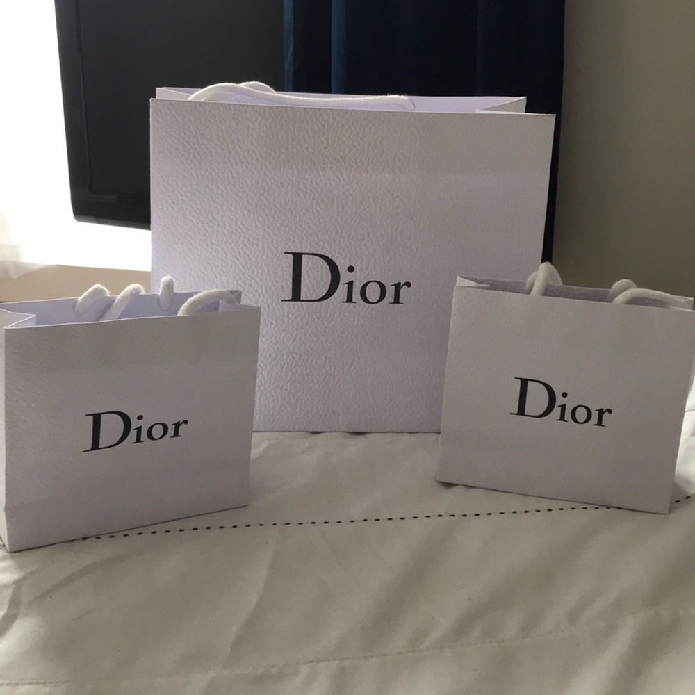 DIOR white shopping bag